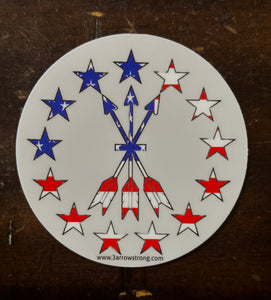 Patriotic Arrows and Stars Sticker