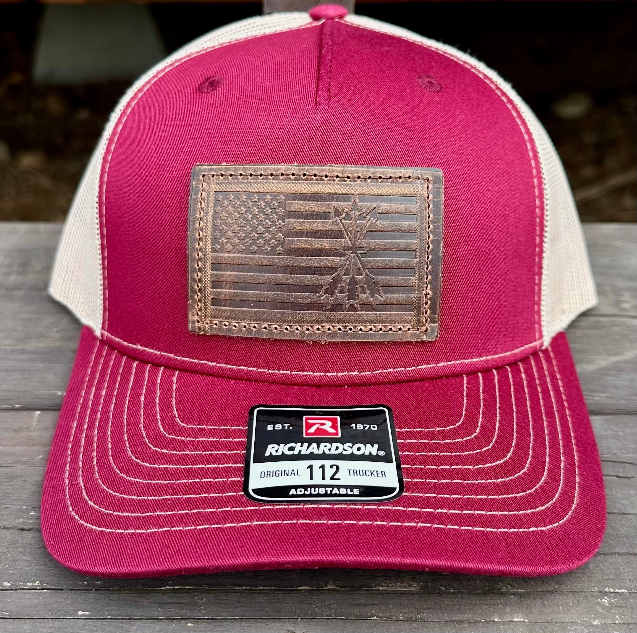 3Arrow Flag Leather Patch Hat