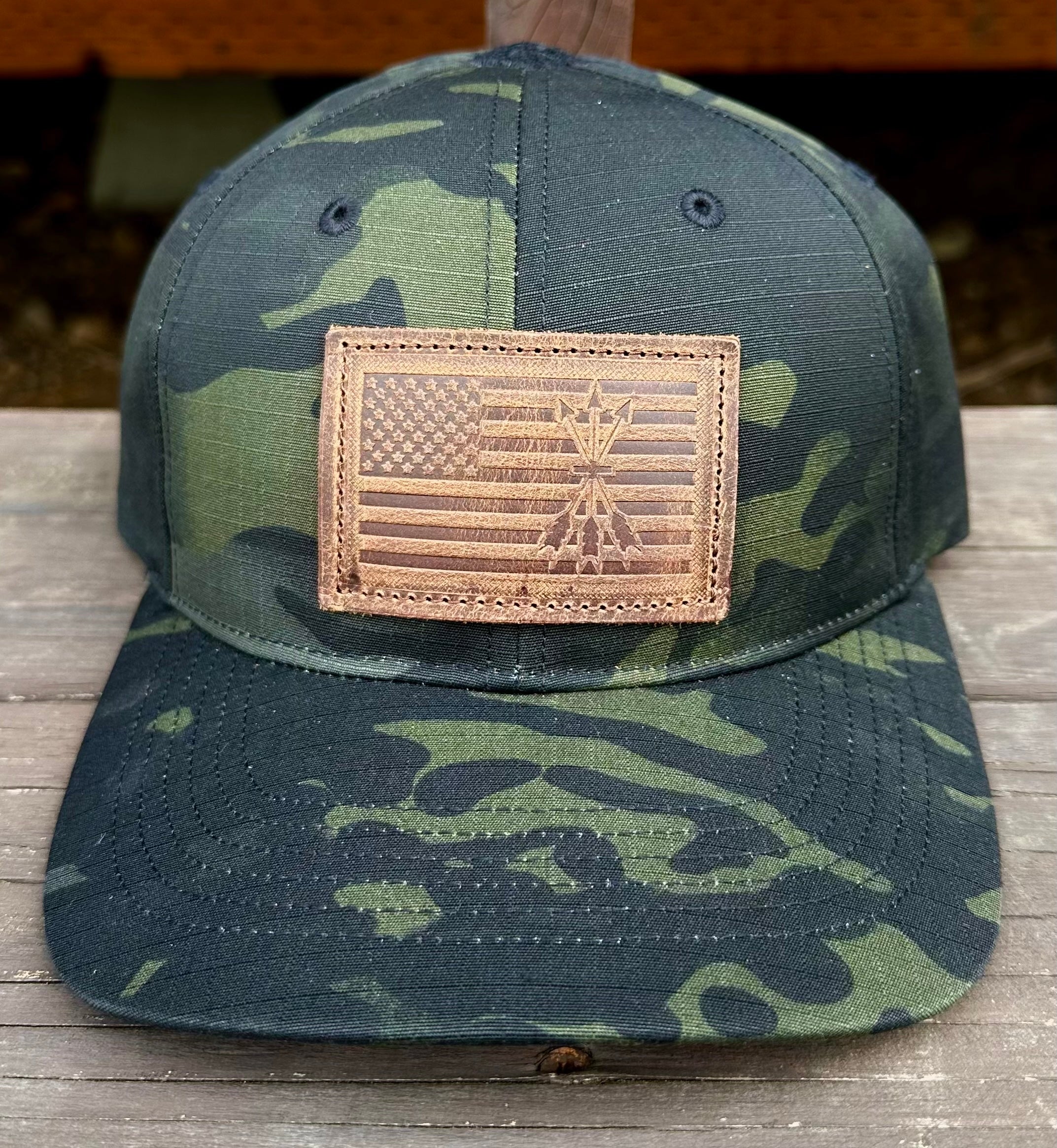 3Arrow Flag Leather Patch Hat