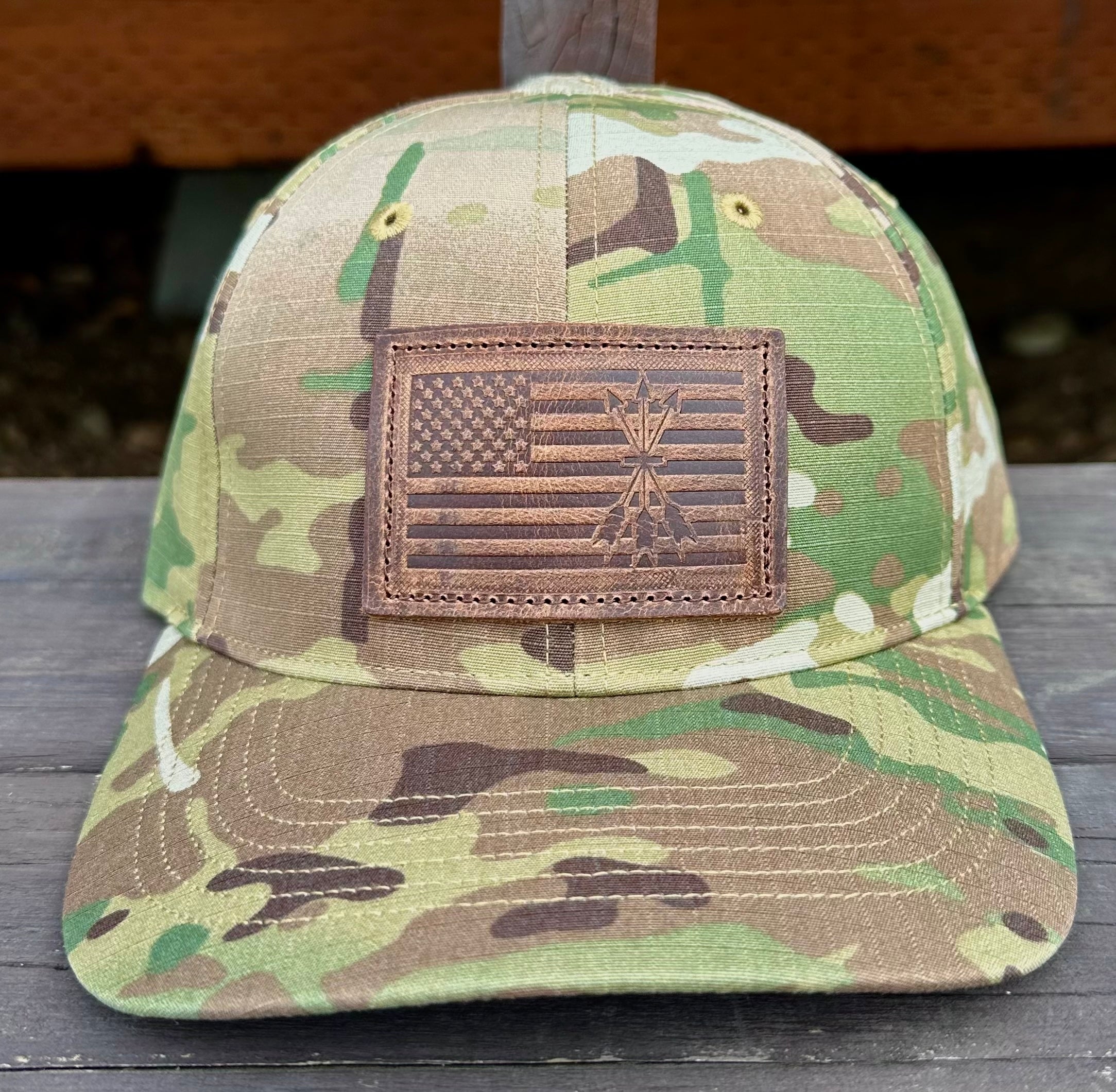 3Arrow Flag Leather Patch Hat