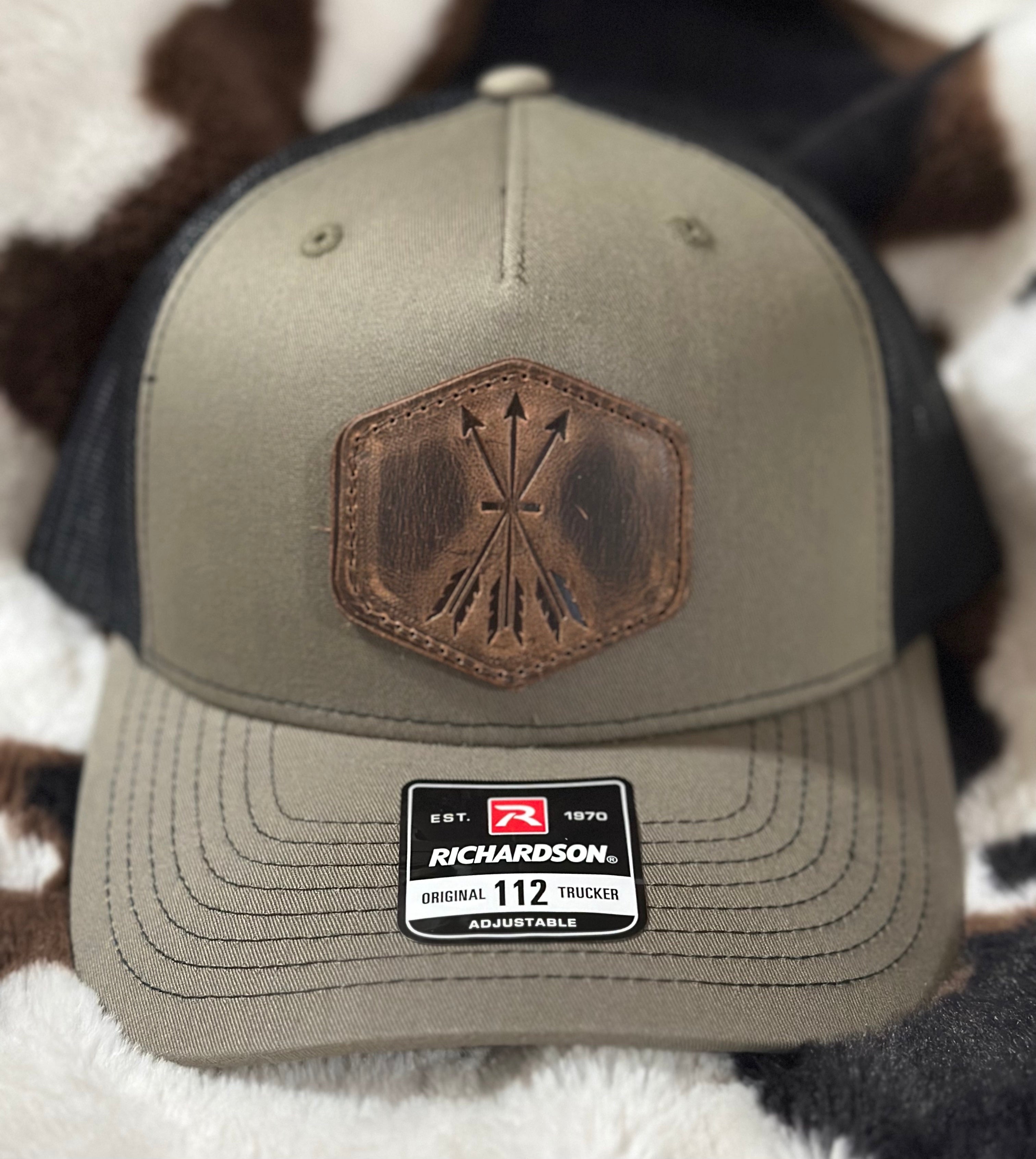 3 Arrow Leather Patch Hat-2 New Colors!