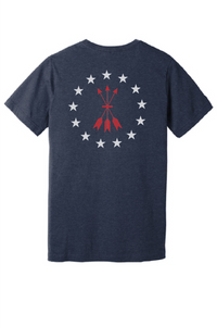 BACK IN STOCK!  BE THE ONE - Arrow and Stars in Midnight Navy Heather