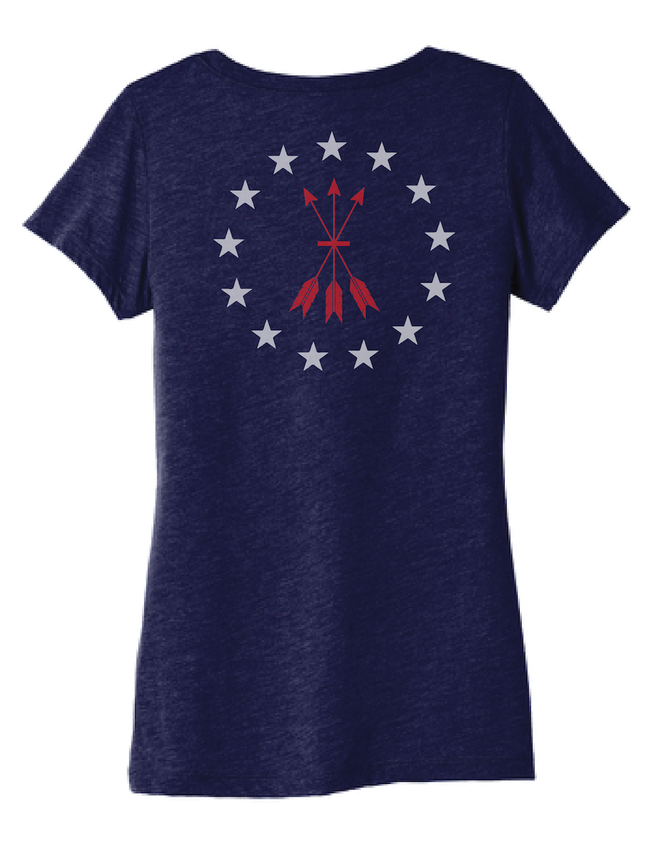 BE THE ONE - Arrows and stars in Navy Triblend -Women's