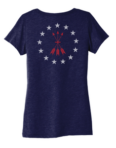 BE THE ONE - Arrows and stars in Navy Triblend -Women's