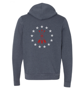 Arrows with Stars in Heather Navy - Unisex Hoodie