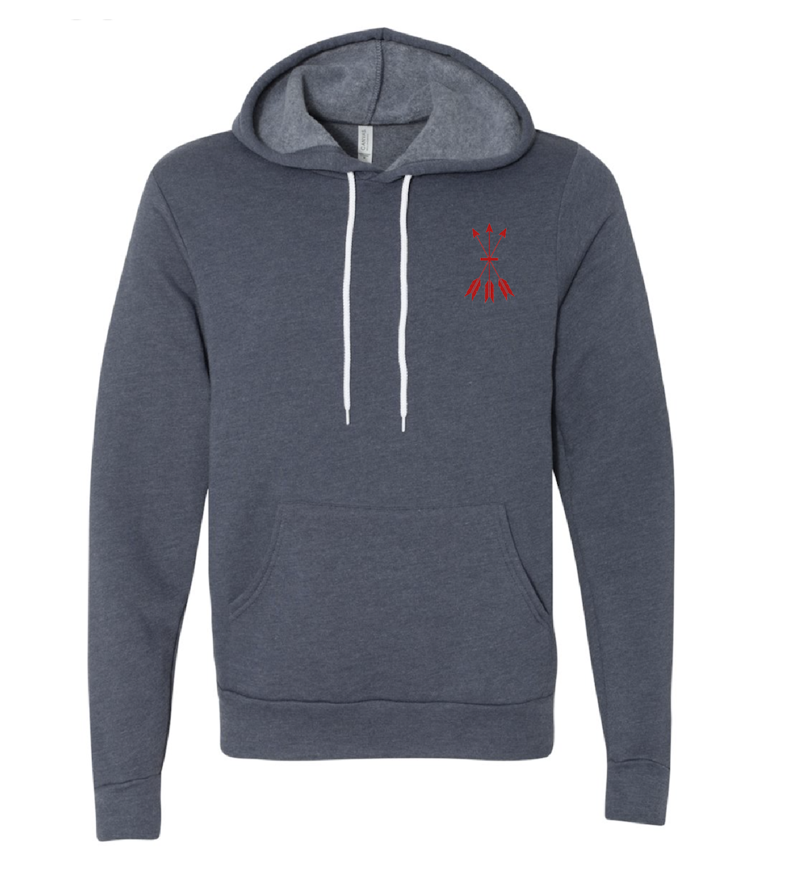Arrows with Stars in Heather Navy - Unisex Hoodie