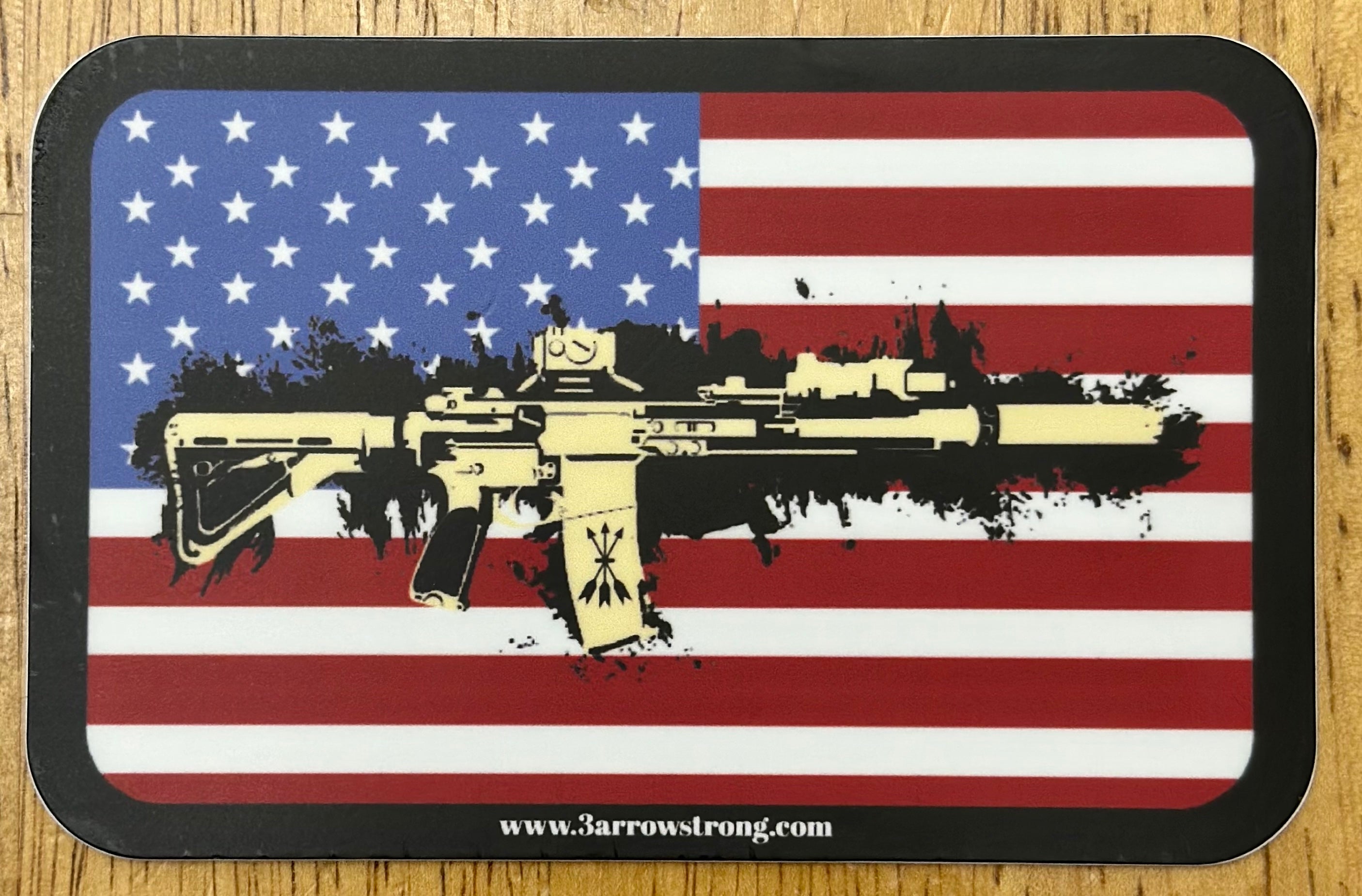 3A American Rifle Flag - Sticker