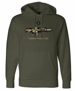 Bangers Gonna Bang Pullover Hoodie in Army Green