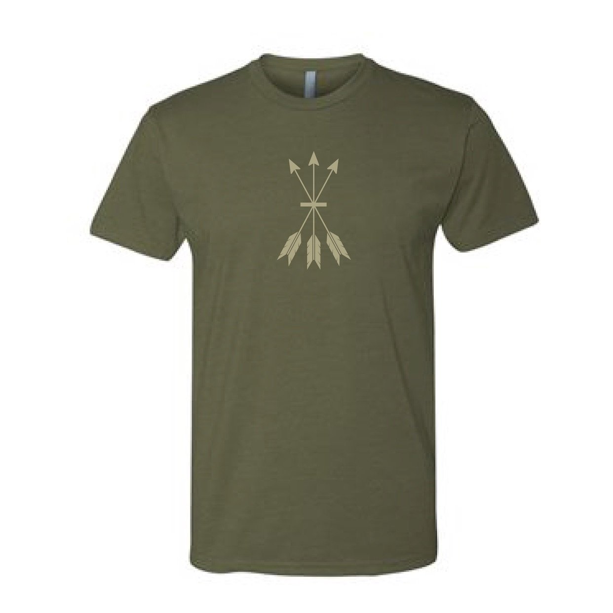 3 Arrow T-shirt - Military Green w/tan