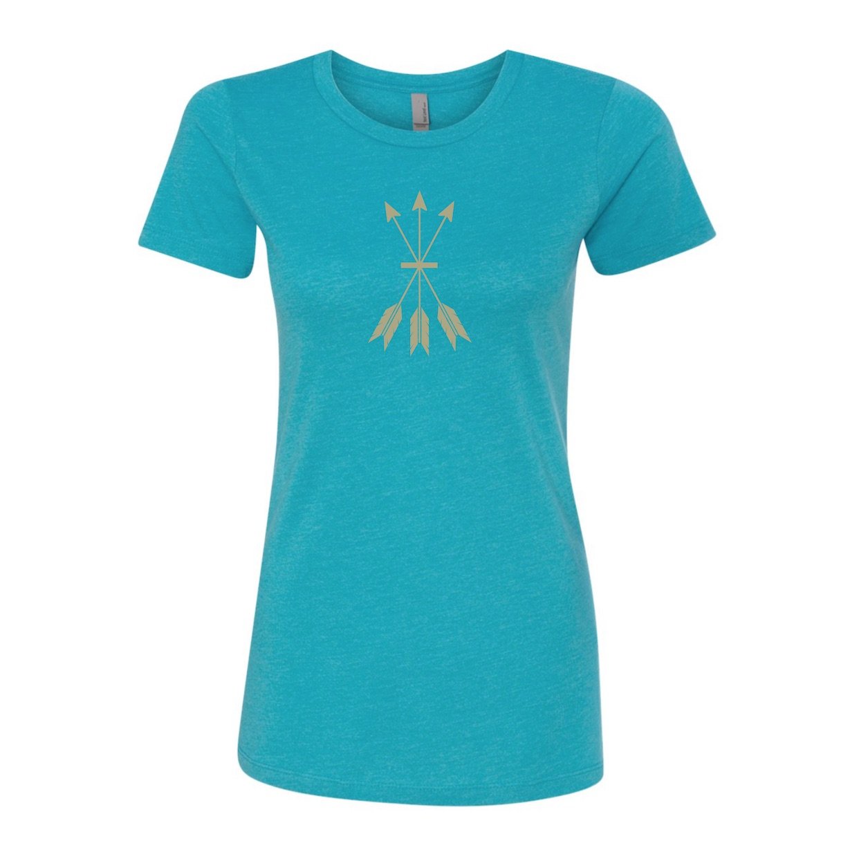 3Arrow T-shirt - Bondi Blue w/tan