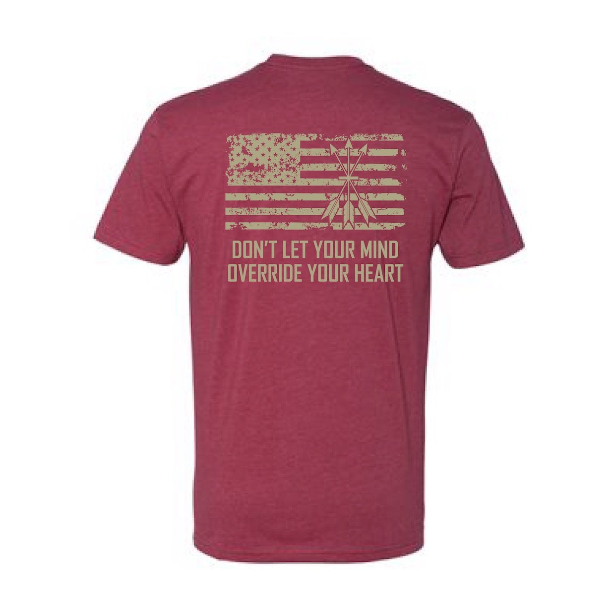 Don't Let Your Mind....Flag w/arrows - Cardinal Red w/tan