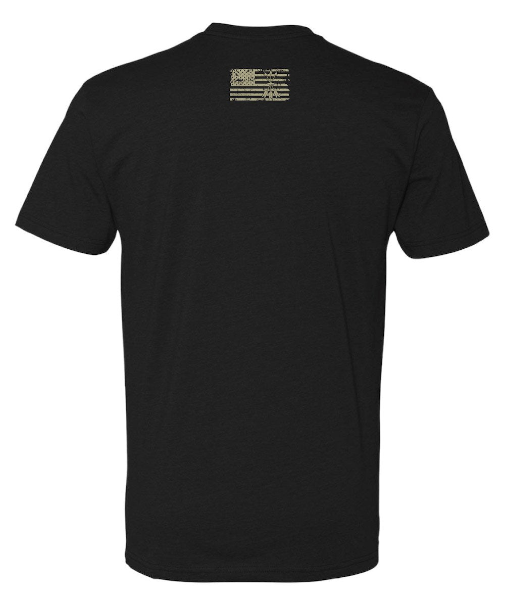 Men's Basic Tee- Arrows on chest, small flag w/arrows on back. 3 colors available